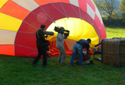 Ballonstart mit Stéphane